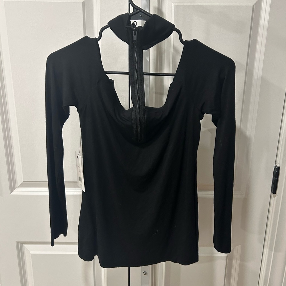 Bailey 44 Black Cutout Long Sleeve Top - Picture 5 of 5